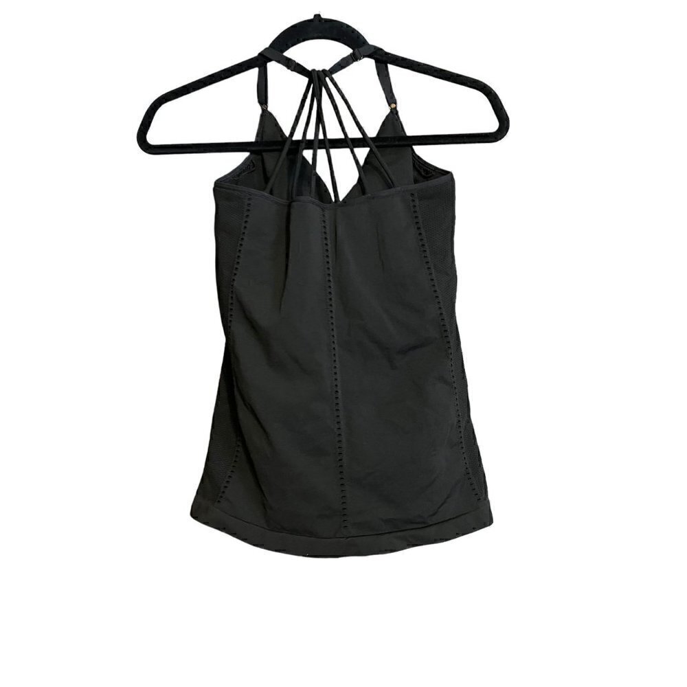 Women's Athleta Exercise Black Top Criss Cross Spaghetti Straps Large